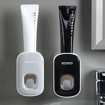 Automātiskā piestiprināt pie sienas, zobu pasta maisītājs vannas istabas piederumi zobu dozatoru komplekts vannas istaba rīku plaukts vannas istabas piederumi