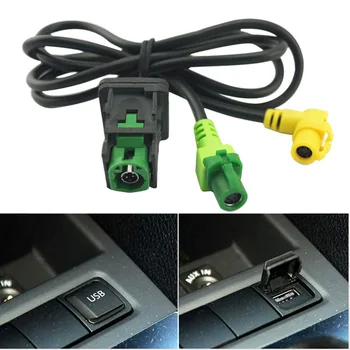 AUX USB Switch Kabelis VW Golf 5/6 Scirocco Passat jetta mk6 USB Ieejas USB Savienotājs Virsmas + kabeļu RCD510 5KD 035 726 A