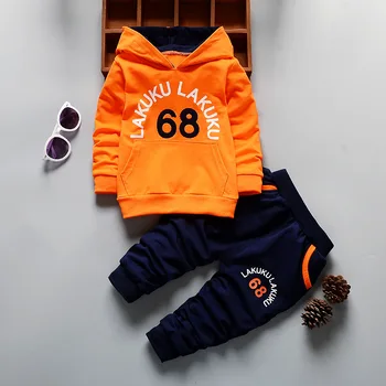 Baby Boy Girl Apģērbu Komplekti Gadījuma Zēnu Drēbes Tracksuit Vēstuli Kapuci Jaundzimušo Zēnu Drēbes Mētelis 1 2 3 4 Gadiem