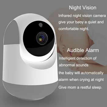 Baby Monitors ar 1080P Kamera, Wifi, Baby Phone HD Kamera Nakts Redzamības Raudāt Signalizācijas divvirzienu Audio Video Aukle Mājas Drošības Kameras