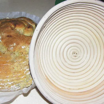 Banneton Korektūras Maizes Grozā Apaļa, Ovāla Cepot Kūka Pannas, Kas Pierāda, Rotangpalmas Maizes Grozu Fermentācijas Procesā