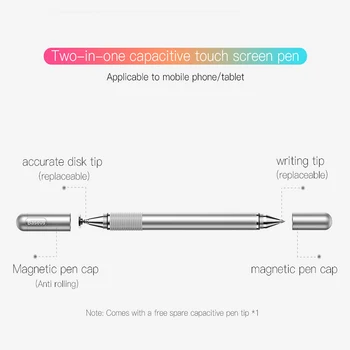 Baseus Capacitive Stylus Pildspalva iPad Pro 11 12.9 Gaisa 3 Mini Universal Aktīvā Ekrāna Touch Pen iPhone Tablete Android Zīmuli