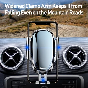 Baseus Nākotnē Gravitācijas Auto Telefona Turētājs priekš iPhone 11 pro X Mobilā Tālruņa Turētāju Automašīnas Apaļiem Gaisa Izplūdes Gaisa Vent Mount