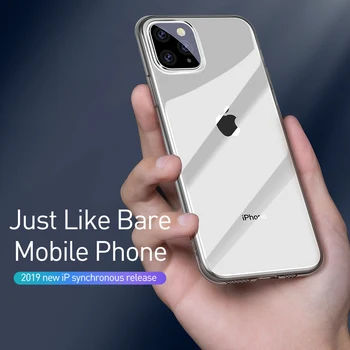 Baseus Tālrunis Lietā Par iPhone 11 Pro Max Coque Ultra Plānas Mīksta Caurspīdīga TPU Silikona Aizmugurējo Vāciņu Priekš iPhone 2019 Jaunākās Fundas