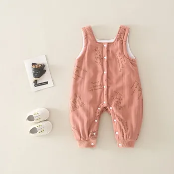 Bbay Kombinezonus 2020. Gadam Infant Baby Boy Meitene Drēbes bez Piedurknēm Siksniņa Romper Jumpsuit Kombinezons Ziemas Apģērbu Jaundzimušajam, 12M
