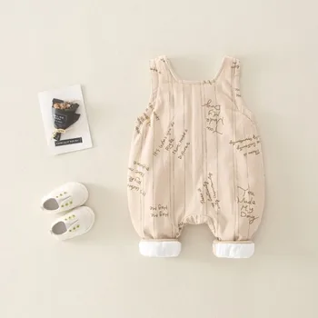 Bbay Kombinezonus 2020. Gadam Infant Baby Boy Meitene Drēbes bez Piedurknēm Siksniņa Romper Jumpsuit Kombinezons Ziemas Apģērbu Jaundzimušajam, 12M