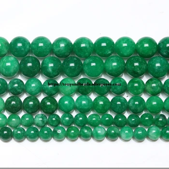 Bezmaksas Piegāde Dabīgā Akmens Gan Qing Slīpumu, Zaļš Izgatavots Zaudēt Krelles 6 8 10 12 MM Izvēlēties Izmēru Rotaslietu izgatavošana