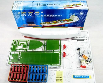 Bezmaksas Piegāde DIY konteineru kuģis elektroenerģijas kuģa modelis var būt virsmas navigācijas Izglītības Rotaļlietas Bērniem Dāvanas