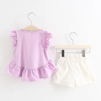 BibiCola Vasaras Bērnu Meiteņu Apģērba Komplekts 2020. Gadam Meitenes Apģērbu, Bērnu Apģērbu Komplekti korejas T-Krekls + Īss 2gab Tracksuit Kostīmi