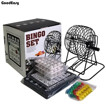 Bingo Komplekti 75 Bumbu Tradicionālo Bingo Loto Loterijas Ģimenes Spēle - Būris Bumbiņas Kartes Skaitītāji Party Bingo Spēli Lucky Bumbas Spēle