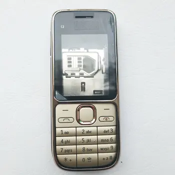 BINYEAE Pilna Mājokļu Gadījumā Akumulatora Vāciņu Priekšā+Vidu Rāmis Tastatūra Nokia C2 C2-01