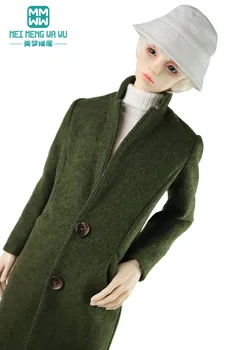 BJD piederumi Moderns mētelis augstu uzrullētu apkakli džemperis, gadījuma bikses BJD tēvocis leļļu apģērbs