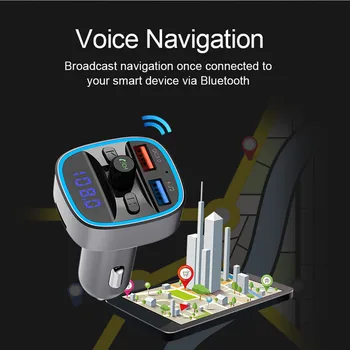 Bluetooth 3.0 FM Raidītājs Automašīnas Komplektu MP3 Modulators Atskaņotājs, Bezvadu Brīvroku sistēmas Audio Uztvērējs Dual USB Fast Charger 3.0 A
