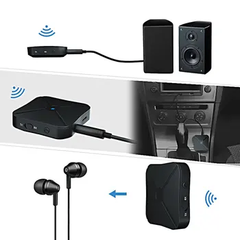 Bluetooth 5.0 Uztvērēju Un Raidītāju Audio Mūziku Stereo Bezvadu Adapteri Rca Un 3,5 Mm Aux Jack Speaker Tv Auto Pc