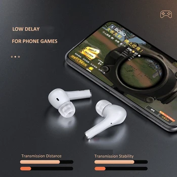 Bluetooth Bezvadu Austiņas Stereo Spēļu Earbuds Mobilais Austiņas Bezvadu Austiņas Brīvroku Mikrofons iPhone Xiaomi Huawei
