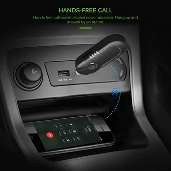 Bluetooth Uztvērējs FM Raidītājs Automašīnas AUX Audio Atskaņotājs, USB Powered TF Kartes Mūzikas Adapteris Rokās-Bezmaksas Auto FM Modulators