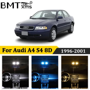 BMTxms 21Pcs Audi A4 S4 RS4 B5 8D Sedans, 1996. līdz 2001. gadam LED salona Apgaismojuma Licences numura zīmes apgaismojuma Lukturi Canbus Kļūdu Bezmaksas Auto Piederumi
