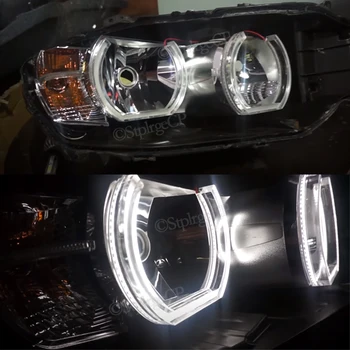 BMW 3. Sērijas F30 F31 F34 2012. - 2016. gadam halogēnu lukturu Car styling Augstas Kvalitātes DTM Style White Crystal LED angel eyes