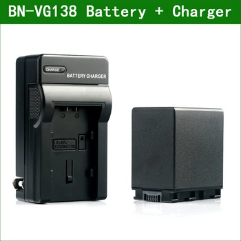 BN-VG138 VG138 Digitālo Kameru Baterijas + Lādētājs, Par JVC BN-VG121 BN-VG121E BN-VG121U GZ-EX250 GZ-EX310 GZ-EX355 AA-VG1