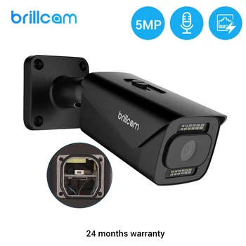 Brillcam Āra IP Kamera 5MP Smart LED Dual Gaismas Avots Balta Gaismas INFRASARKANO LED Smart Poe IP Kameras Iela 5mp Ūdensizturīgs Kameras