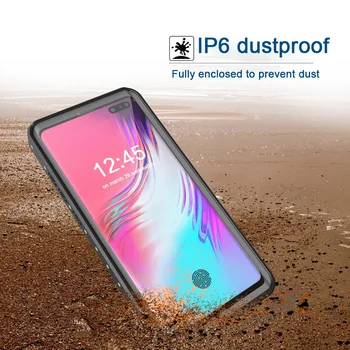 Bruņas IP68 Ūdensnecaurlaidīga Case For Samsung S10 5G Gadījumā Vāciņš Samsung Galaxy S10 Plus telefonu gadījumā Pārredzamu IP6 nepievelk putekļus Fundas