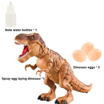 Brūns Zaļš LED Gaismas Dinozauru T-Rex Attēls Rotaļlietas Ar Gaismas Soun Ko Olu Dizaina Mehāniskas Izsmidzināšanas Dinozauru Bērniem Dāvanas