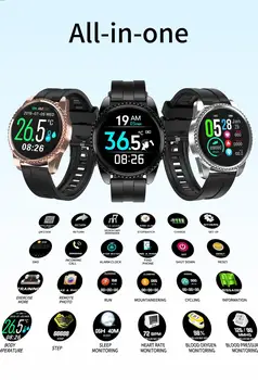 BT01 Smart Skatīties Ķermeņa Temperatūra IP68 Ūdensnecaurlaidīga Sirdsdarbības Ātrums, asinsspiediens, Fitnesa Tracker Smartwatch IOS Android