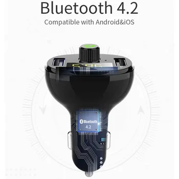 BT23 Bluetooth Auto Mp3, Hands-free Player Automašīnas piepīpētāja Fm Kartes Mašīna Ciparu Displejs USB Auto Lādētājs, Auto Piederumi -