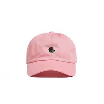 BTLIGE Sievietes Vīrieši Simtiem Tētis Cepuri Rožu Ziedu Izšūti Izliektām Malām Beisbola cepure Hat Visor Aksesuāri