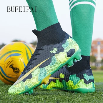 BUFEIPAI vīriešu multicolor pēc izvēles jauni futbola apavi futzāla neslīdoši apavi bērnu futbola treniņu apavi čības vīriešiem
