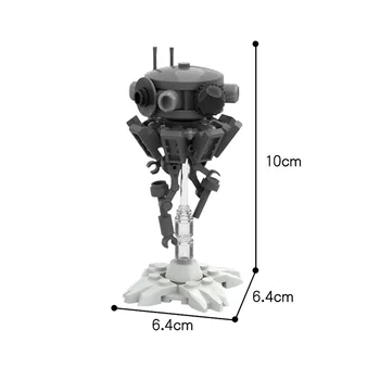 BuildMOC 37282 Angļu Melna Balta Robots Zondes Droid Modelis ar Perforētu Kaujas Bloku Modelis Bērnu Dāvanu Bērniem