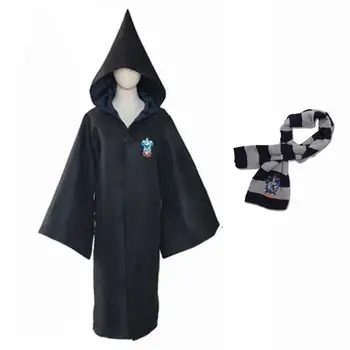 Bērniem Pieaugušo Ravenclaw Apmetnis Cosplay Krekls Burvju Skolas Drēbes Vienotu Vednis Hermione Halloween Kostīms