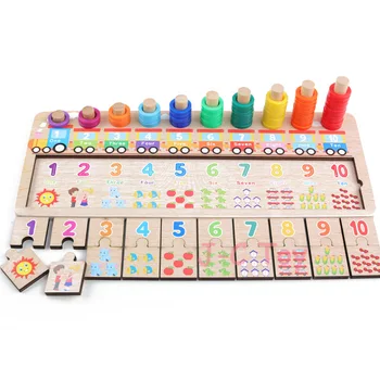 Bērnu Koka Rotaļlietas Montessori Skaitīšanas Digitālo Izziņas Spēles Jigsaw Puzzle Izglītības Rotaļlietas, Koka Puzzle Spēles Rotaļlietas Bērniem