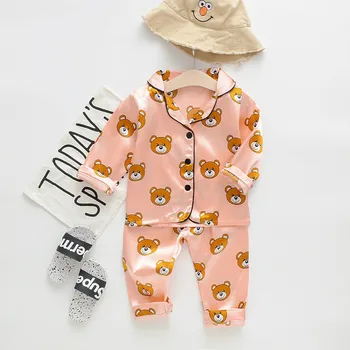 Bērnu Pidžamas Komplekts Baby Boy Girl Apģērbu Vasaras Sleepwear Komplekts Bērniem Karikatūra Izdrukāt Topi+Šorti Toddler Apģērbu Komplekti