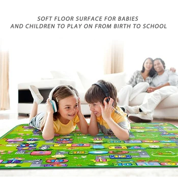 Bērnu Play Mat 0,5 cm Biezu Lien Mat Dubultā Virsma, Bērnu Paklājs, Paklājs Puzzle Darbība, Vingrošanas Paklājs, Paklājs Bērnu Spēle Spilventiņu