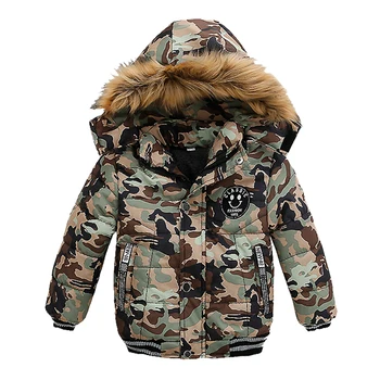 Bērnu ziemas dūnu jaka jaka, bieza, Plus samta siltu kapuci virsdrēbes 2020hot pārdošanas 1-5 Vecuma bērnu bērniņu, zēns kvalitātes apģērbi