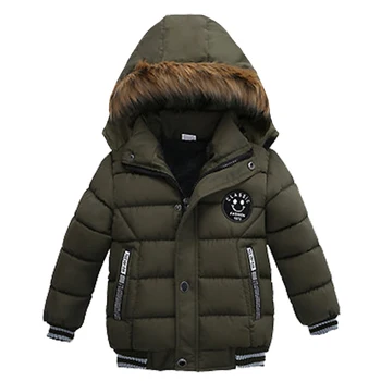 Bērnu ziemas dūnu jaka jaka, bieza, Plus samta siltu kapuci virsdrēbes 2020hot pārdošanas 1-5 Vecuma bērnu bērniņu, zēns kvalitātes apģērbi