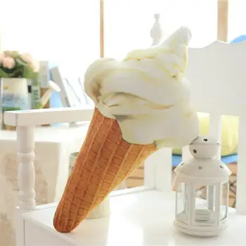 CAMMITEVER Radošo 3D saldējuma Formas Spilvenu Lelle Plīša Rotaļlieta Spilvens Gultas Sēdekļa Izmantot Mājas Dekoru, Dāvanu