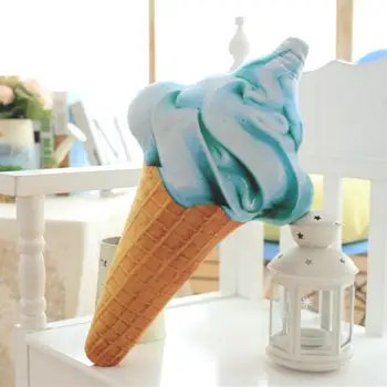 CAMMITEVER Radošo 3D saldējuma Formas Spilvenu Lelle Plīša Rotaļlieta Spilvens Gultas Sēdekļa Izmantot Mājas Dekoru, Dāvanu