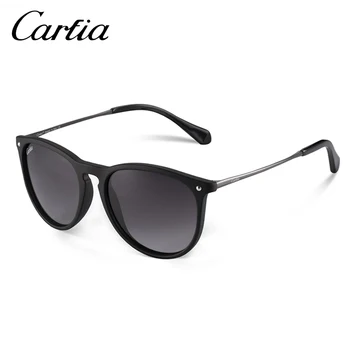 Carfia Sieviešu Vintage Retro Saulesbrilles Modes Stila Vīriešu Polarizētas Saules Glasse Ovāls Rāmis Luksusa Zīmolu Dizainera UV400 5100