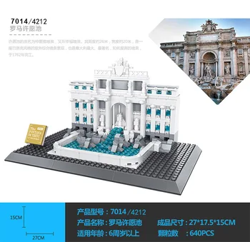 Celtniecības Bloki Pasaulē Slavenā Klasisko Arhitektūru, fontana di tervi/ lincoln memorial /London bridge/lielā sfinksa/White House