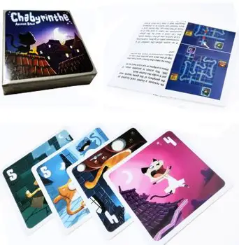 Chabyrinthe galda Spēle pilnā versija angļu valodā par personu Ģimenes spēlējot kārtis spēle 43 kartes/komplekts