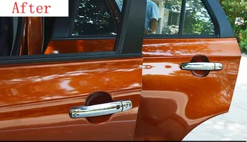 Chrome Automašīnu Durvju Roktura Vāciņš Melns, Ārējo Auto Stilu piederumi rokturi Uzlīmes Par Suzuki Vitara Eskudo 2016 2017 C303
