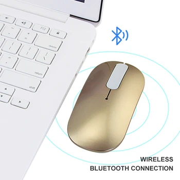 CHYI Uzlādējamais Bezvadu Optiskā Pele Bluetooth 4.0 Touch Rullīšu Ultra Plānas Datoru Pelēm Kluss PC Peles Apple Klēpjdatoru