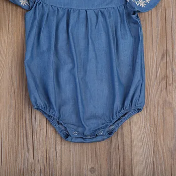 Citgeett Vasaras Jaundzimušajiem Bērniem, Bērnu, Meiteņu un Zīdaiņu Apģērbu bez Piedurknēm, Džinsa Zilā Jumpsuit Apģērbs Sunsuit Komplekts 0-24M
