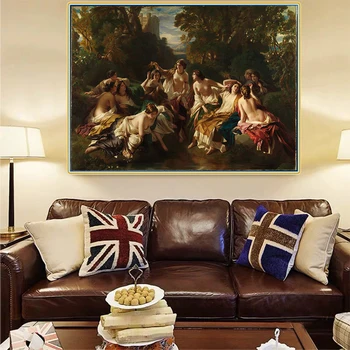Citon Winterhalter《Teātrī》Audekls Mākslas, Eļļas glezna Mākslas Plakātu Grafiskās Sienas Dekori Mūsdienu Mājas Dzīvojamā telpu Dekorēšana