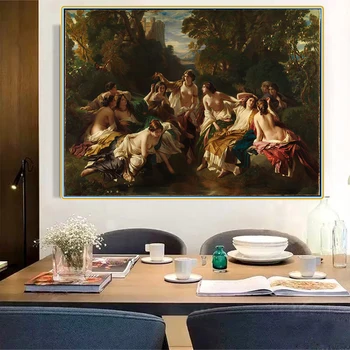 Citon Winterhalter《Teātrī》Audekls Mākslas, Eļļas glezna Mākslas Plakātu Grafiskās Sienas Dekori Mūsdienu Mājas Dzīvojamā telpu Dekorēšana