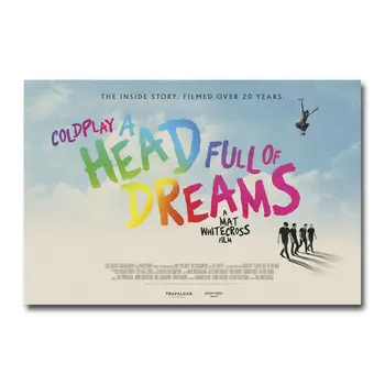 Coldplay Galva Pilna ar Sapņiem Movie 2 Sienas Uzlīmes Zīda Plakātu Mākslas Gaismas Audekls Mājas Apdare