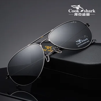 Cookshark saulesbrilles vīriešu polarizētās saulesbrilles vadītāja vadītāja hipster varde spogulis
