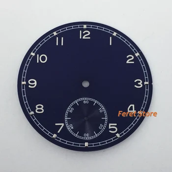 Corgeut 38.9 mm skalu mens Watch Daļas, zila, balta, black Dial, white Watch Dial piemērots ETA 6498 & Kaija 3620 3600 kustība